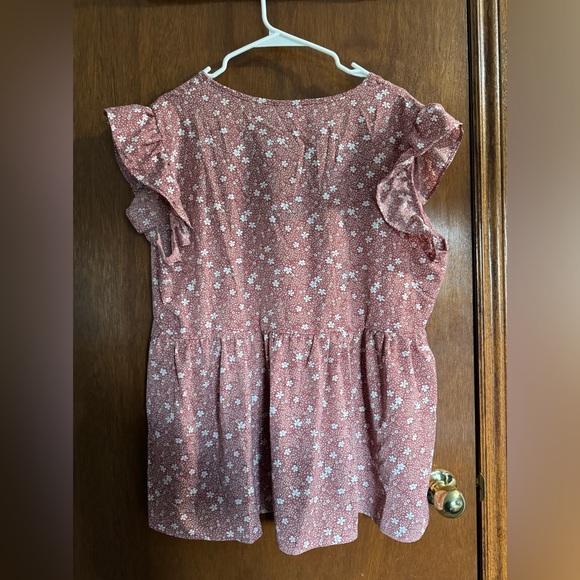 Shein Pink Floral Blouse Size 1XL - Picture 2 of 3